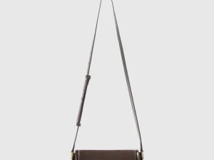 AC003 - Suede & Leather Crossbody Bag - Brown