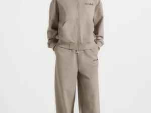JS002 - Unisex Signature Relaxed Fit Zip Hoodie - Taupe