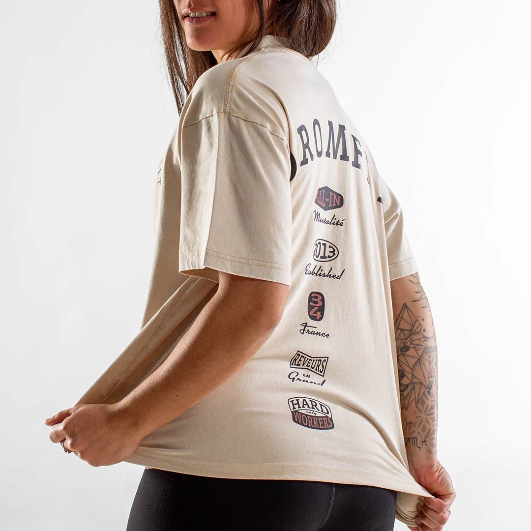 T-Shirt Oversize unisexe | Route 66 | Sand Washed